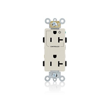 Leviton Controlled Decora Plus Duplex Receptacle 20 Amp, 125 Volt 16352-1PT