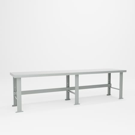 Pucel F Series Workbench, 120 in W x 32.5 in H x 28 in D, Putty F-28120