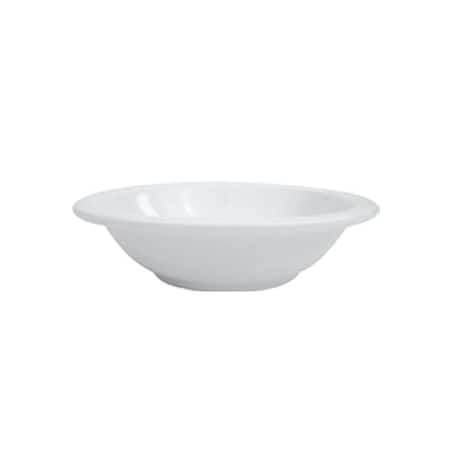 Cac Foodservice CAC China RCN-32 Clinton Rolled Edge 6-3/8 in Super White Porcelain Grapefruit Bowl, 13-Ounce, 36PK RCN-10
