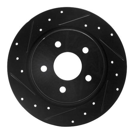 Dynamic Friction Co DFC Brake Rotor - Drilled and Slotted - Black 633-54093L