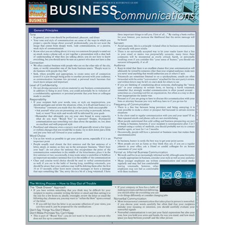 Barcharts Business Communications Quickstudy Easel 9781423216353