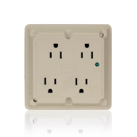 Leviton PlugsandRcptcls, 15A, 125VAC, Ivory, Nylon 5480-I