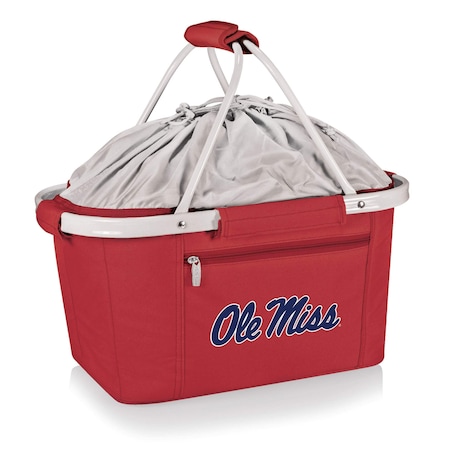 Picnic Time Family Of Brands NCAA Ole Miss Rebels Metro Shopping Basket - Insulated Picnic Basket 645-00-100-374-0