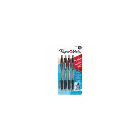 Paper Mate Profile Retractable Ballpoint Pens, 1 mm Medium Pen Point, Retractable, Black Ink, 6PK 2095467