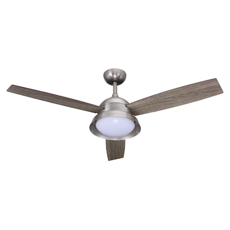 Good Housekeeping 52" Barnlight ceiling fan with R/C, Brushed Nickel 20096-BN
