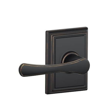 Schlage Residential Avila Lever with Addison Rose Dummy Interior Trim Aged Bronze Finish F94VLA716ADD