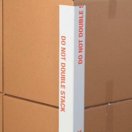 Partners Brand Edge Protectors, "DO NOT DOUBLE STACK", .160, 3" x 3" x 48", White, 1600/Skid, PK1600 EP3348160DS