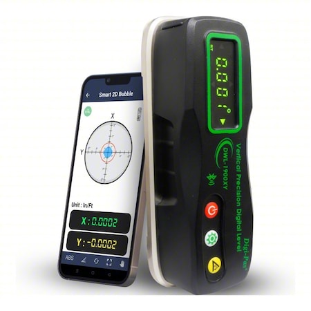 Digi-Pas Digital Level, Black, 1.5 in H 2-01901-99