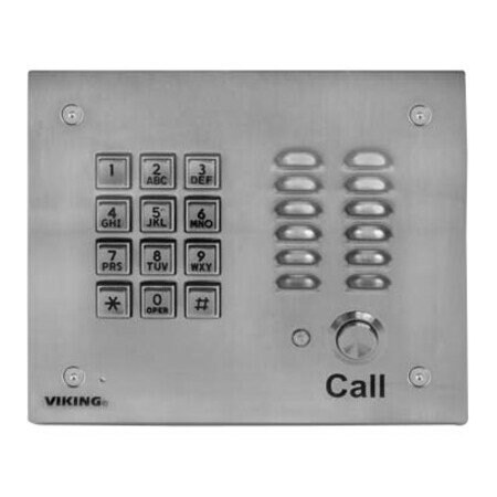 Viking Viking Electronics VK-K-1700-3EWP SS Handsfree Phone W/ Key Pad K-1700-3EWP