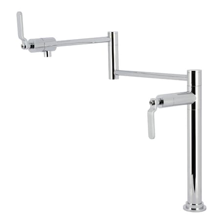 Kingston Brass Deck Mount Pot Filler Faucet, Polished Chrome KS4701KL