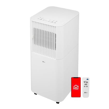 Lg 6,000 BTU DOE (8,000 BTU ASHRAE) White Portable Air Conditioner, Cools Up To 250 Sq. Ft. LP0626PWSF