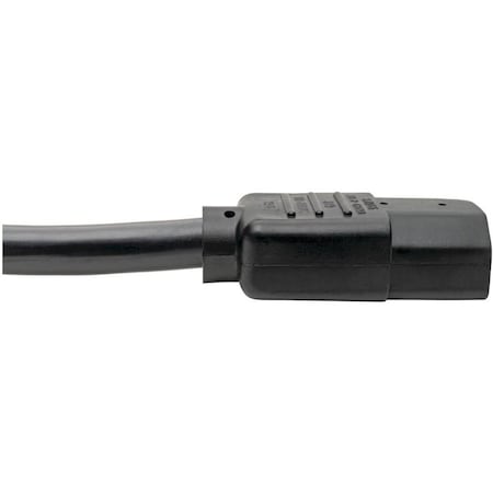 Eaton Tripp Lite Series Computer Power Cord, NEMA 5-15P to C13 - Heavy-Duty, 15A, 125V, 14 AWG, 2 ft. P007-002