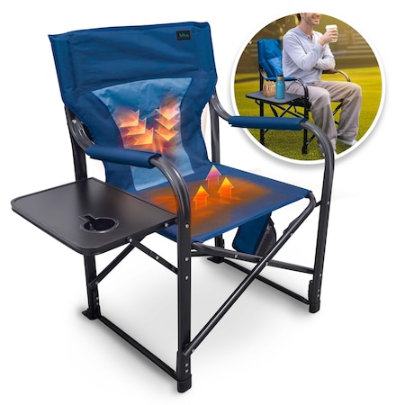 Snow Joe 24V Heated Directors Chair - Blue BHC-24VH-BLU