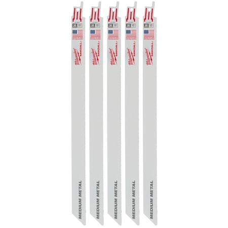 Milwaukee Tool 12" 18 TPI SAWZALL Blades (5 Pk) 48-00-5189