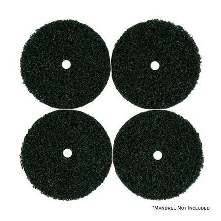 Renegade Products Usa Mini Surface Prep Buff and Blend Discs (1/2" Arbor Hole) (4 Inch, Coarse, 4 Pack) SBB4X1/2CRS-4PK