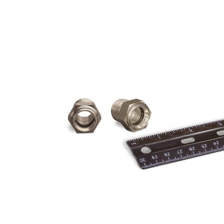 Oil-Rite 303 Stainless Steel Gsketed Wndw Sghts NPT Thread - 3/8in. NPT, 3/4in., Buna-N, 125 PSI, 15/32in. B4763-02B