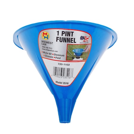 Midwest Can Blue 5 in. H Polyethylene 1 pt Funnel 3516
