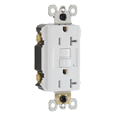 Legrand radiant GFCI Duplex Receptacle, 125 V, 20 A, NEMA: NEMA 5-20R, Black 2097TRWRWCCD4