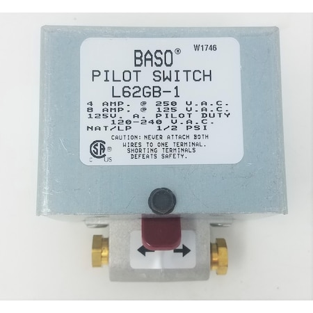 Baso Pilot Switch Manual Reset SPST w/ 1 L62GB-1C