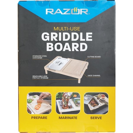 Mr. Bar-B-Q Razor 11.81'' W.x15.75'' L. Wood Cutting Board 08811RZ
