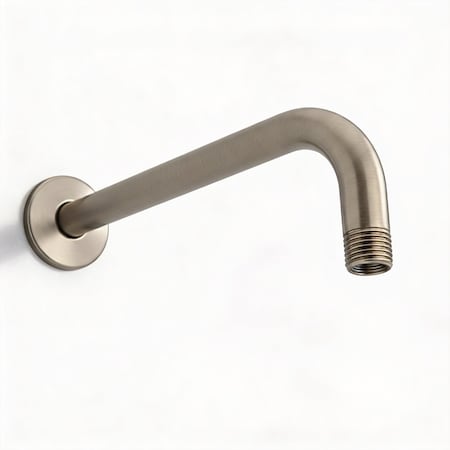 Supplygiant 16 in Shower Arm 90 Degree Stainless Steel Rain Shower Head Extension Arm with Flange, Nickel Finish 74-TB38BG-O