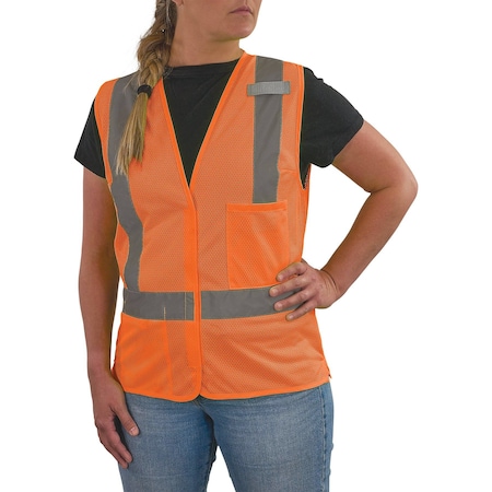 Ergodyne 3XL Orange Class 2 Womens Hi-Vis Vest - HL 8210HLW-S