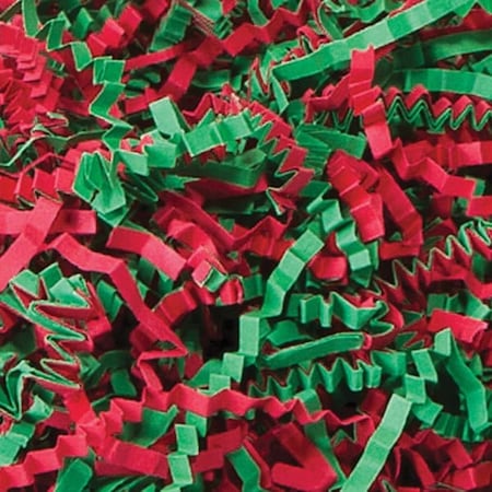Nashville Wraps Christmas Mix Crinkle Cut Shredded Paper, 10 lb Box ZF10CA