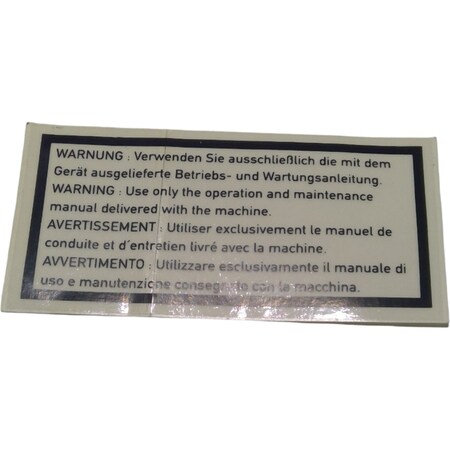 Liebherr STICKER, LIEBHERR OEM 10371419 10371419