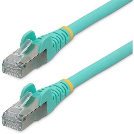 Startech.Com 12FT CAT6A ETHERNET CABLE - AQUA - LOW SMOKE ZERO HALOGEN LSZH - 10GBE 500MHZ 100W POE NLAQ-12F-CAT6A-PATCH