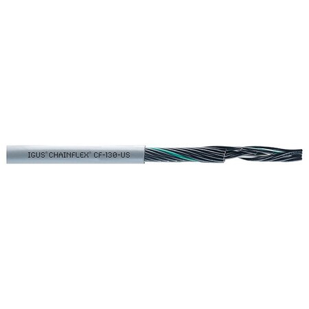 Chainflex Control Cable, 10 C, Gray, PVC, 600 V, Order by the Foot CF130US-15-10