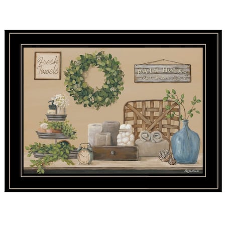 Homeroots Farmhouse Bath I 3 Black Framed Print Bathroom Wall Art 406809