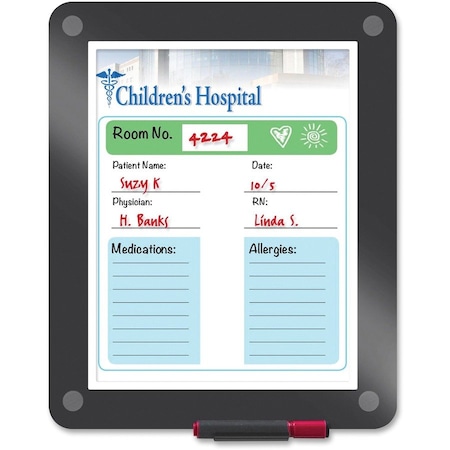 Iceberg Planning Board, Glass, 11 in, 13 1/2 in, No Frame Frame, White, Gloss 31130