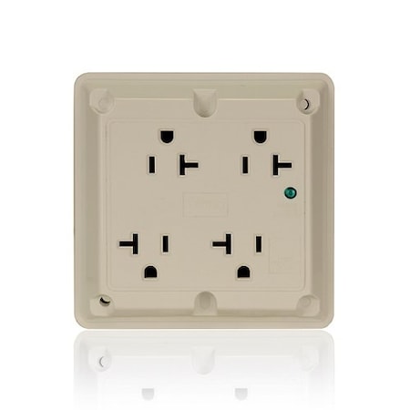 Leviton PlugsandRcptcls, 20A, 125VAC, Ivory, Nylon 5490-I