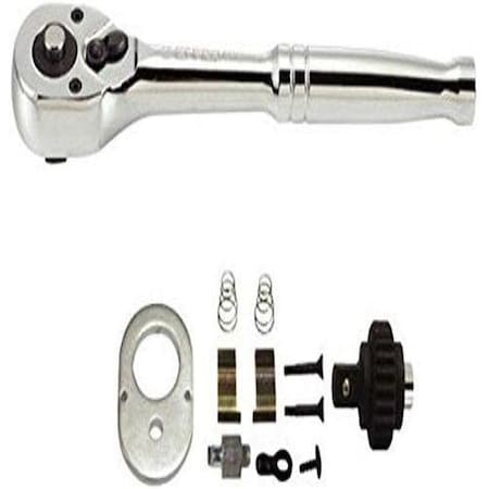 Kt Pro 5-1/2" Drive 1/4" Drive Reversible Ratchet Polish with Quick Release, Chrome Molybdenum Alloy Steel C4261-55P
