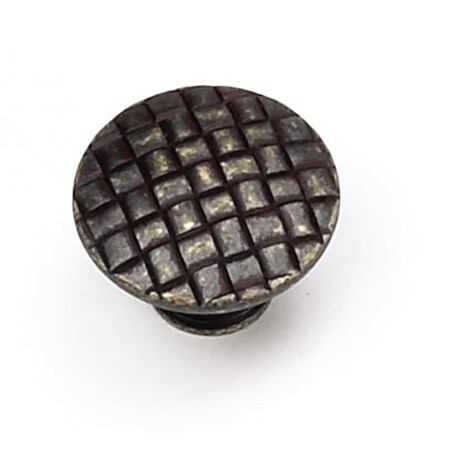 Laurey 1.25 in. Cross Hatch Knob - Weathered Antique Bronze 24578