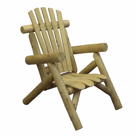 Homeroots 28" X 30" X 39"  Natural Wood Lounge Chair 370285