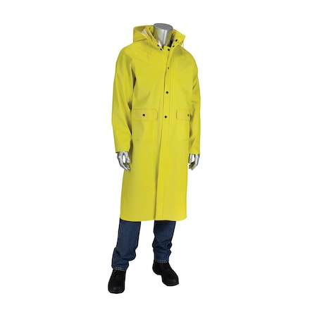 Falcon Ribbed PVC 48" Jacket with Hood, 0.65 mm 201-650C/S