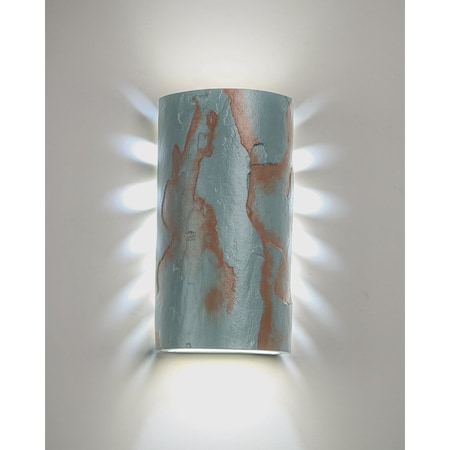 Luxury Lighting Masons Select 13 in Tall Ceramic Backlit Slate Look Outdoor Wall Light, Painted Grey Slate Finish SL511-GRSL-ud-7
