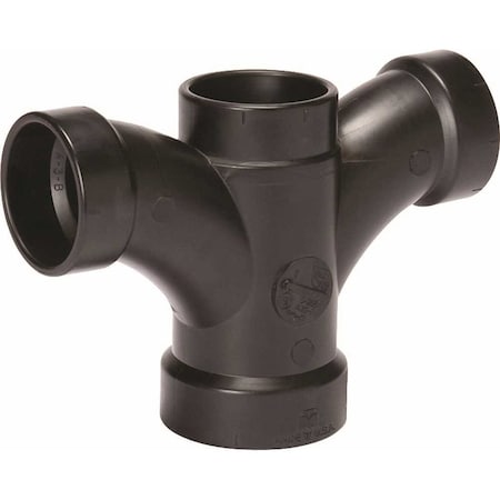 Nibco 2 in. x 1-1/2 in. x 1-1/2 in. x 1-1/2 in. ABS DWV All Hub Double Fixture Sanitary Tee C5835BHD2112112112