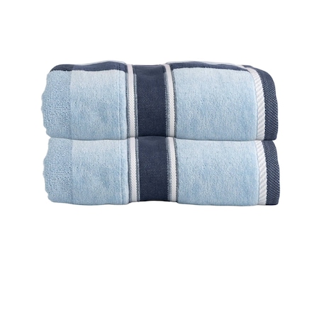 Lavish Home 2-Piece Towel Set Extra Large Bath Towels100% Cotton Bathroom Accessories Absorbent Bath Sheets 67-0023-NBS