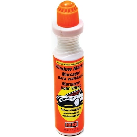 Hy-Ko Window Marker, Non-Toxic, Rain-Resistant, Orange 40615
