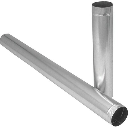 Imperial Round Pipe, 4 in Dia, 30 in L, 30 Gauge, Galvanized Steel GV0360-A