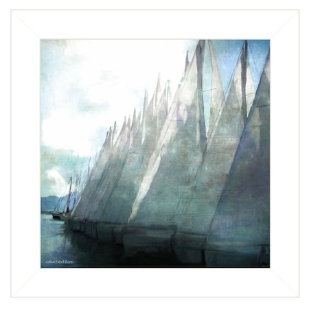 Homeroots Sailboat Marina I 1 White Framed Print Wall Art 404630