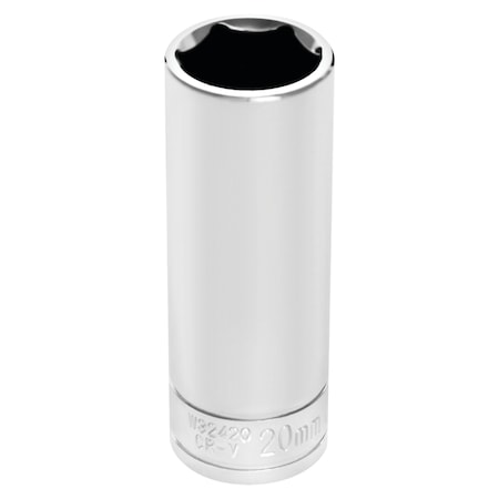 Performance Tool 1/2 In Dr. Deep Socket 20Mm Socket Dp 20Mm, W32420 W32420