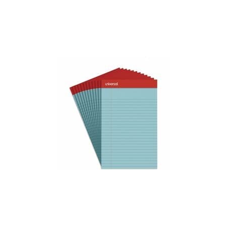 Universal 5 x 8" Blue Jr. Legal Perforated Ruled Writing Pad, 50 Pg, 12PK UNV35850