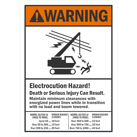 Lyle Electrocution Hazard!, 5x7, Non-Reflective, White G-16866-ND_5x7
