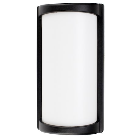 J&H Led 10.5 in Aluminum Outdoor Cylinder Dusk-to-Dawn Compatible Wall-Mount Lantern Sconce JH-DWP7W-27R