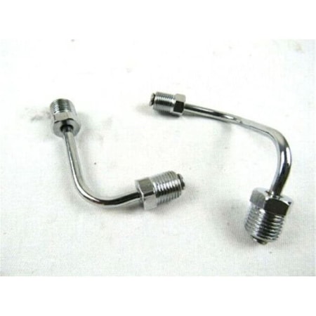 Bous Performance 0.375 in. Ports Left Side Mount Steel Line, Chrome B10402C