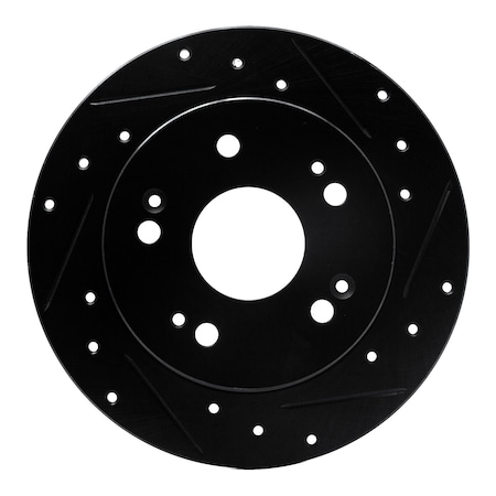 Premium Black Drilled & Slotted Brake Rotor, Disc Brake Rotor,