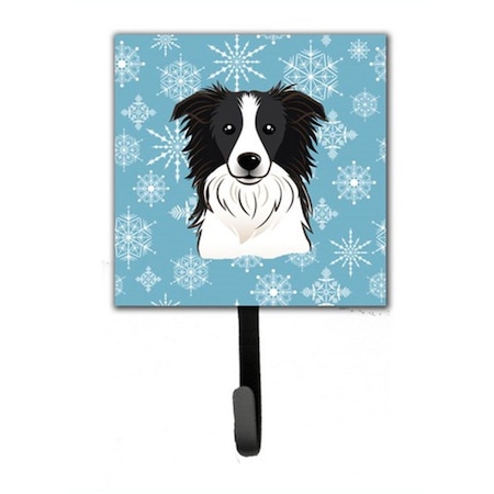 Carolines Treasures Snowflake Border Collie Leash and Key Holder BB1675SH4